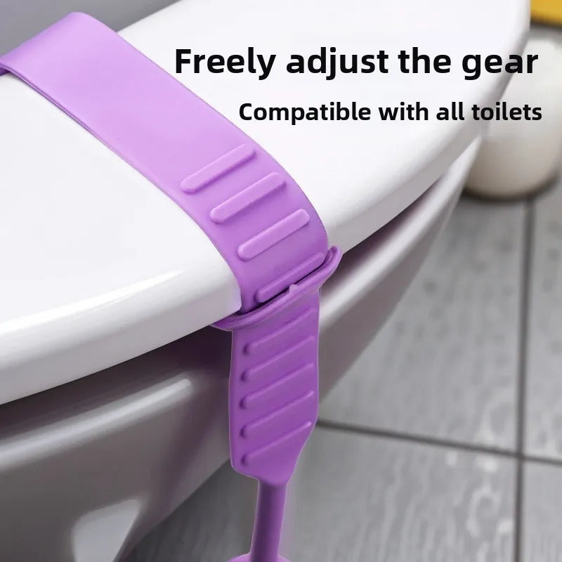 Hygienic Self-Adhesive Silicone Toilet Seat Lifter- For Germs Free Hands