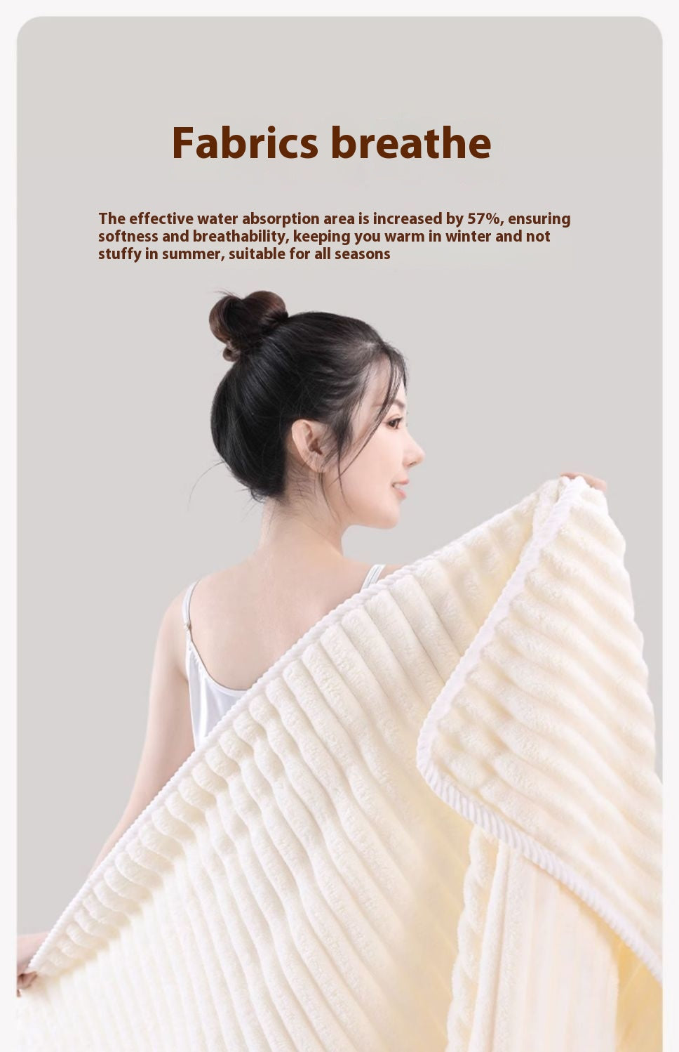 Ultra Soft Coral Fleece Candy Bar Bath Towel