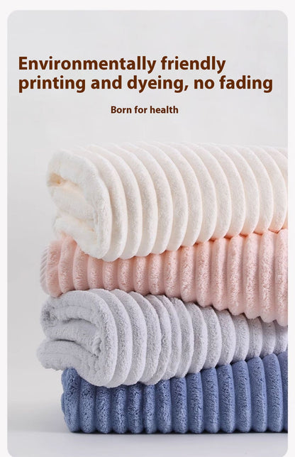 Ultra Soft Coral Fleece Candy Bar Bath Towel