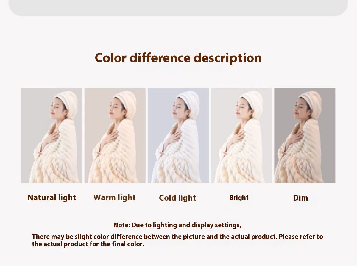 Ultra Soft Coral Fleece Candy Bar Bath Towel