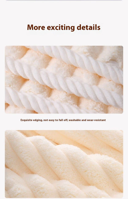 Ultra Soft Coral Fleece Candy Bar Bath Towel