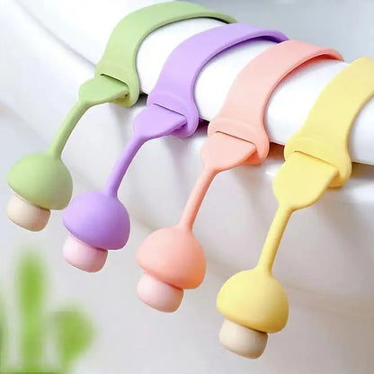 Hygienic Self-Adhesive Silicone Toilet Seat Lifter- For Germs Free Hands