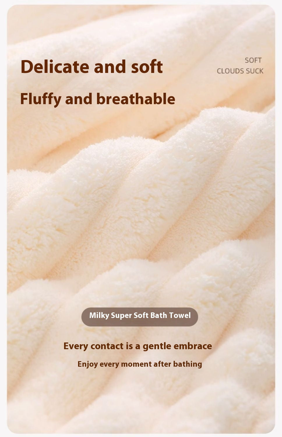 Ultra Soft Coral Fleece Candy Bar Bath Towel
