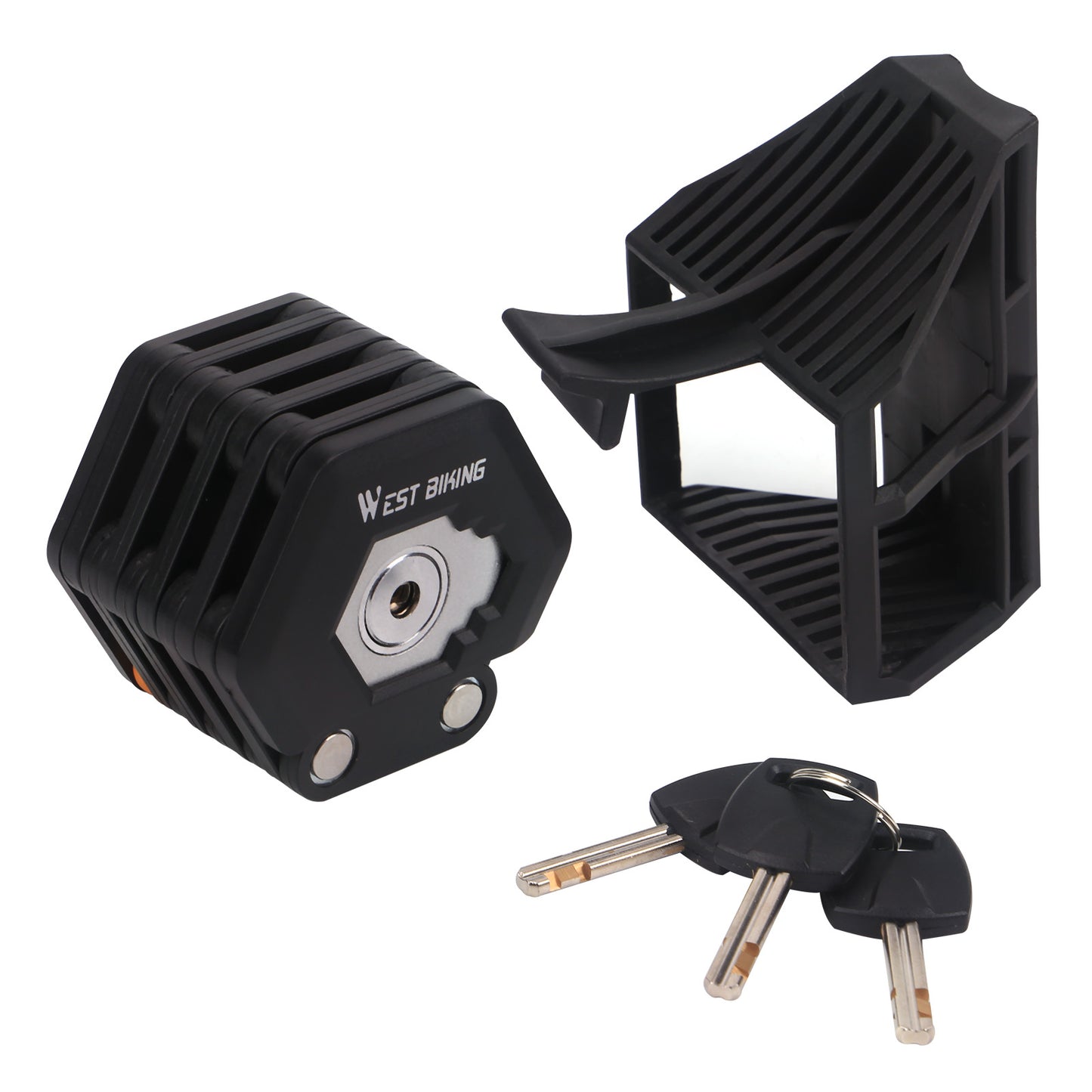 Durable Foldable Anti-Theft Bike Lock with Secure Key System