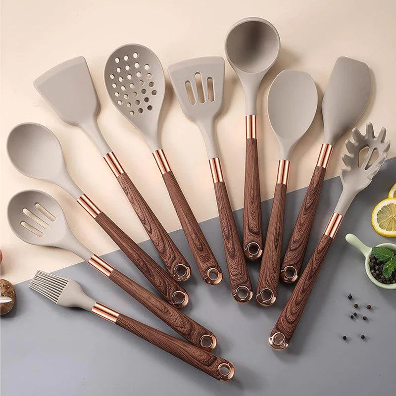 Elite Premium Silicone Kitchen Utensil Cooking Set
