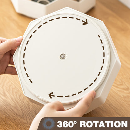 Stylish Portable 9-Grid Rotating Pen Holder and Desk Organiser