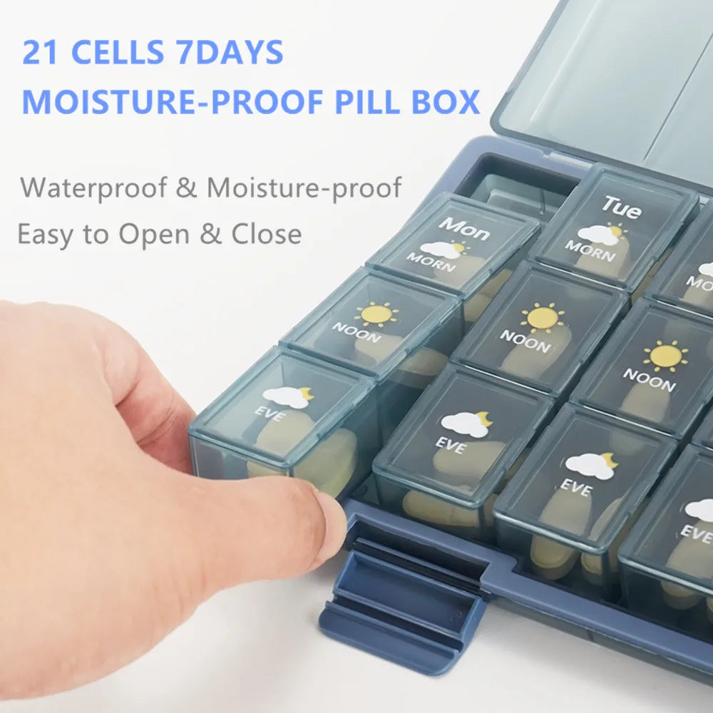 7-Day Premium  Extra Large Pill/Tablet Organizer for Stress-Free Health
