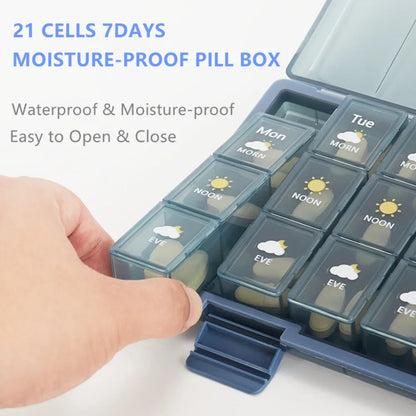 7-Day Premium  Extra Large Pill/Tablet Organizer for Stress-Free Health