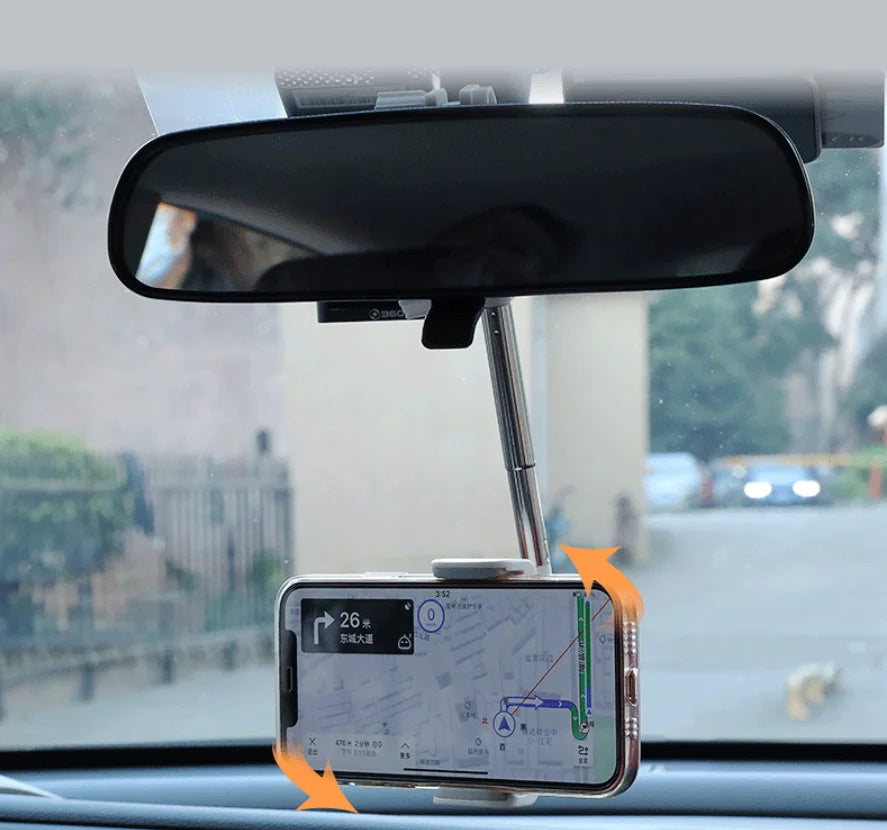 Premium Rotatable Mirror Mount for Hands Free Phone Holder