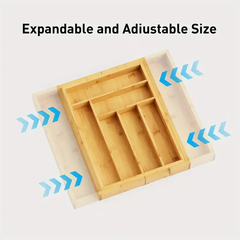 Adjustable Bamboo Drawer Dividers for Home & Office