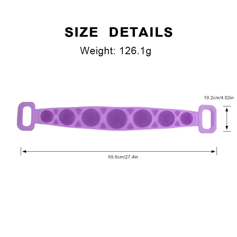 Gentle Silicone Body Scrubber & Relaxing Exfoliation Belt for Smooth Skin