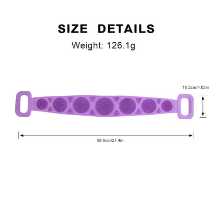 Gentle Silicone Body Scrubber & Relaxing Exfoliation Belt for Smooth Skin