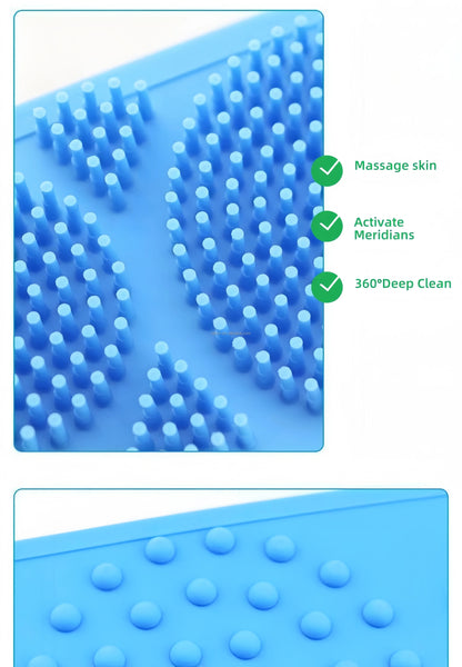 Gentle Silicone Body Scrubber & Relaxing Exfoliation Belt for Smooth Skin