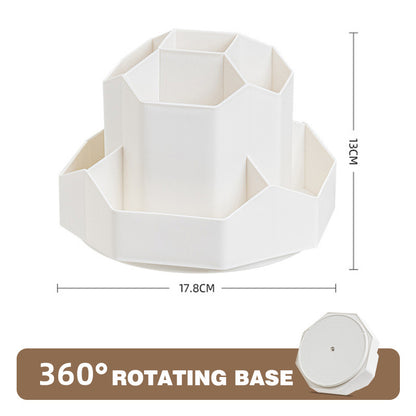 Stylish Portable 9-Grid Rotating Pen Holder and Desk Organiser